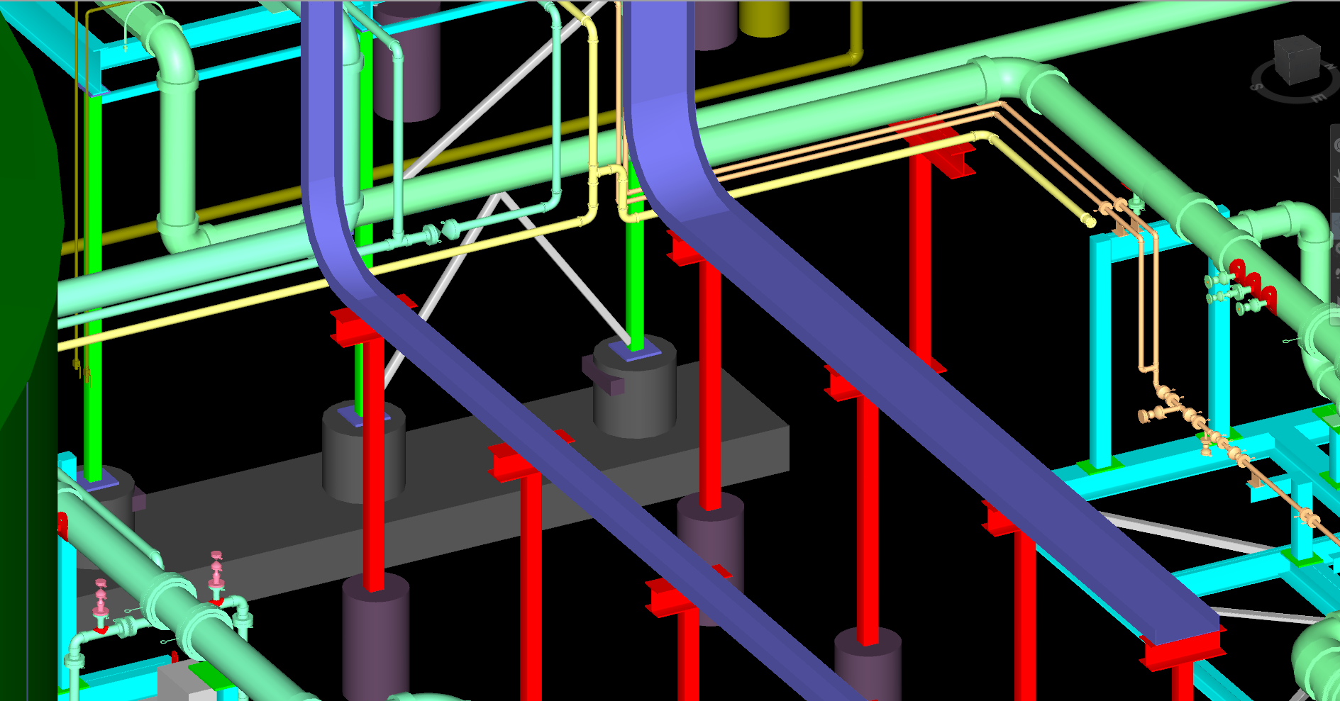 3D CAD Piping Supports